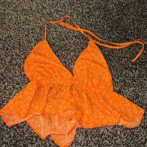 Orange Floral Tank